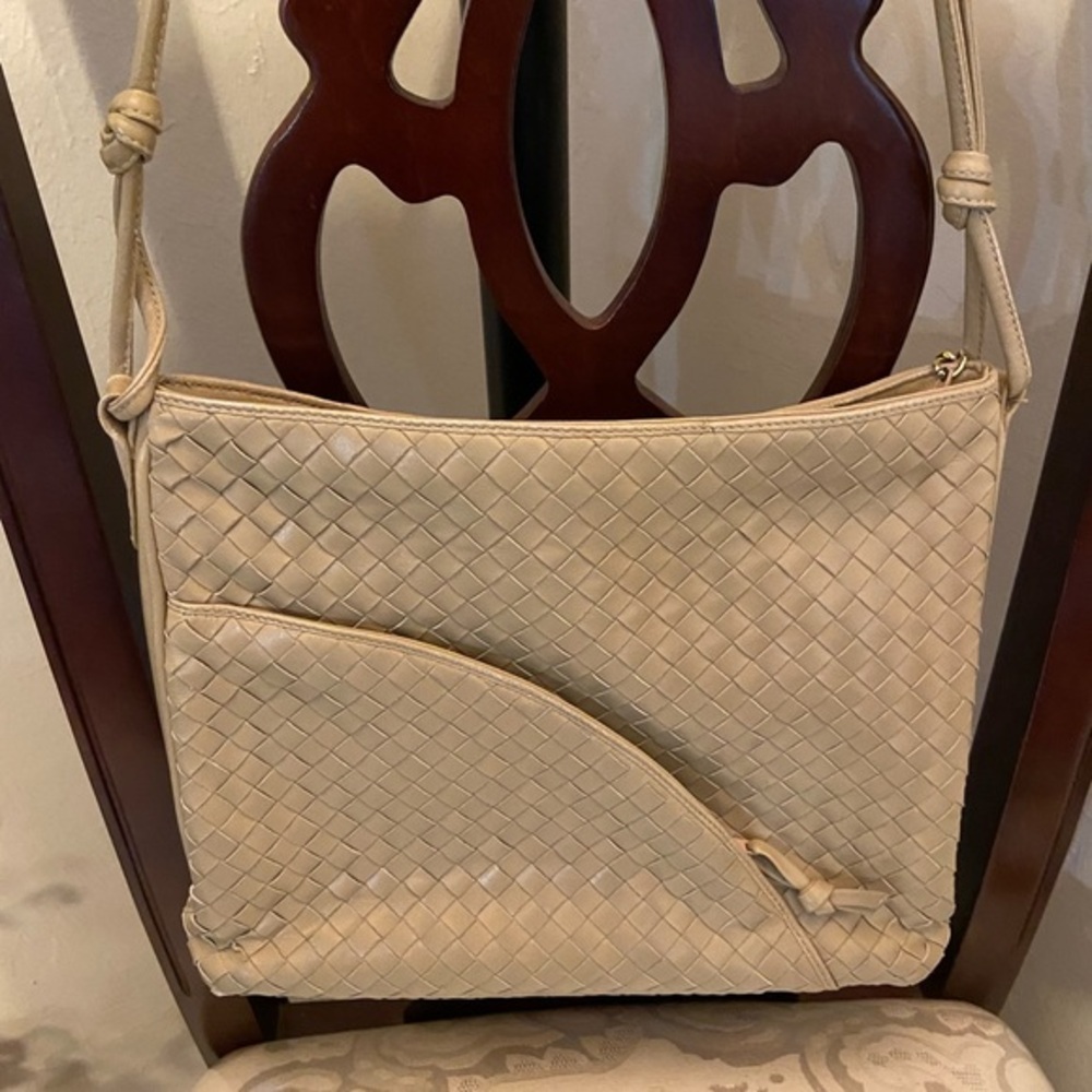Leather Tan  Beige Bag